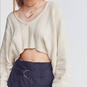 Urban Outfitters Cropped Sweater Shrug Cream S